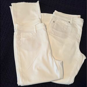 2 pair size 12 tall J.jill ankle jeans. One is a slight flare.